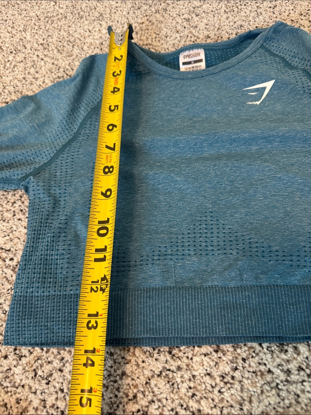 Gymshark Teal Long Sleeve Crop Top and Leggings Set - Picture 8 of 8